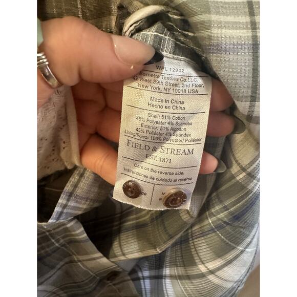 Field & Stream Men’s Plaid Outdoor Button-Up Shirt – Size M - Picture 4 of 5